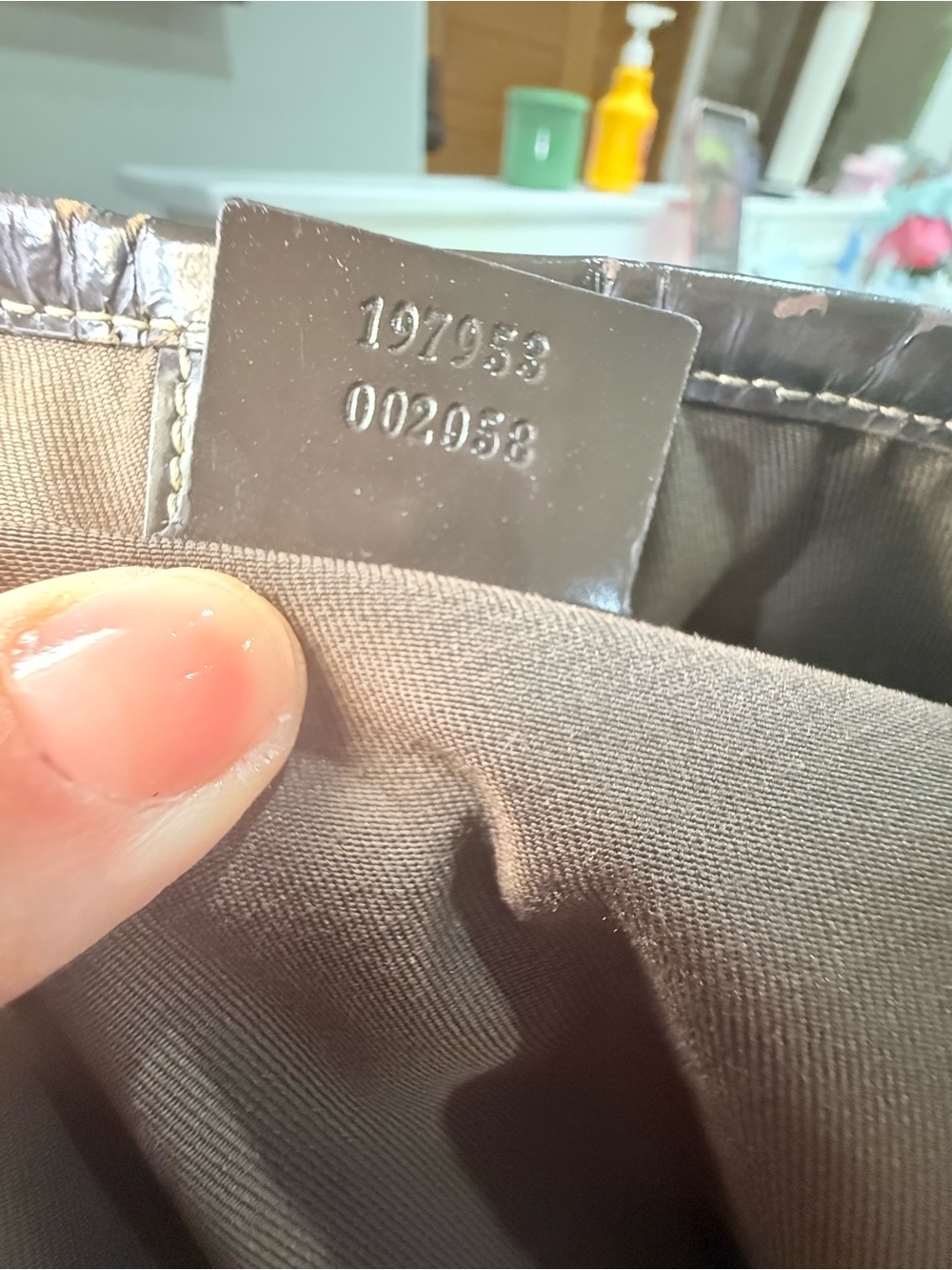 Gucci Beige GG Canvas Tote with Dark Brown Trim - Picture 14 of 16